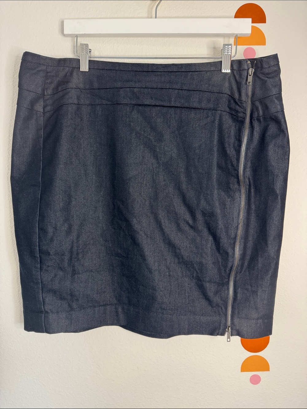 Worthington Charcoal Pencil Skirt with Side Zip N0312